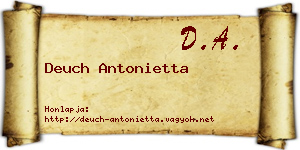 Deuch Antonietta névjegykártya
